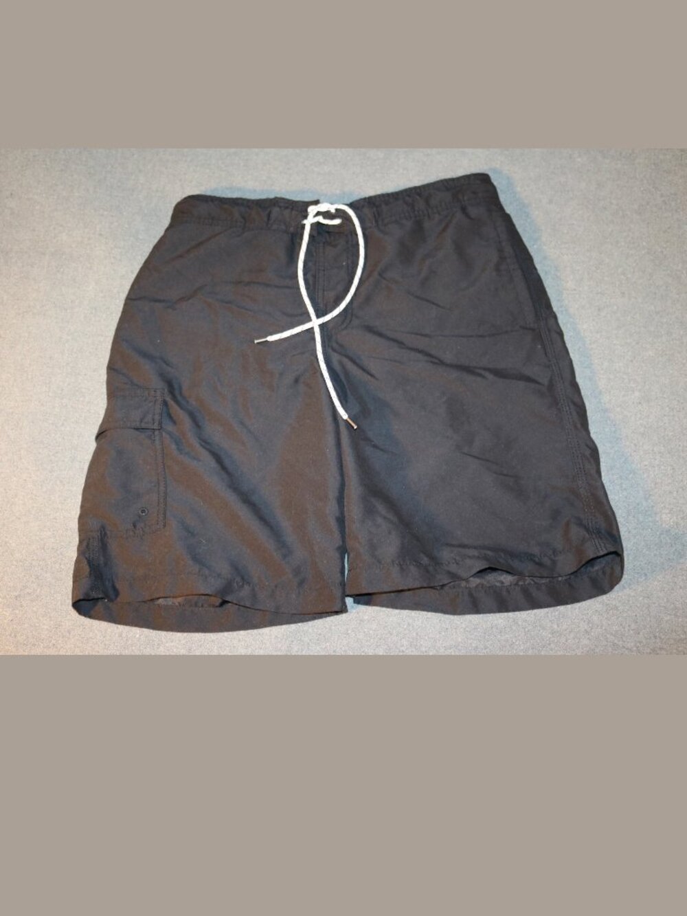 Goodfellow Swimsuit Mens Medium Black Pool Shorts Mesh Lined Drawstring